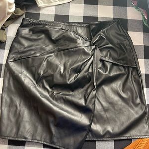 Black pleather skirt. Size 8/9/10